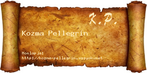 Kozma Pellegrin névjegykártya